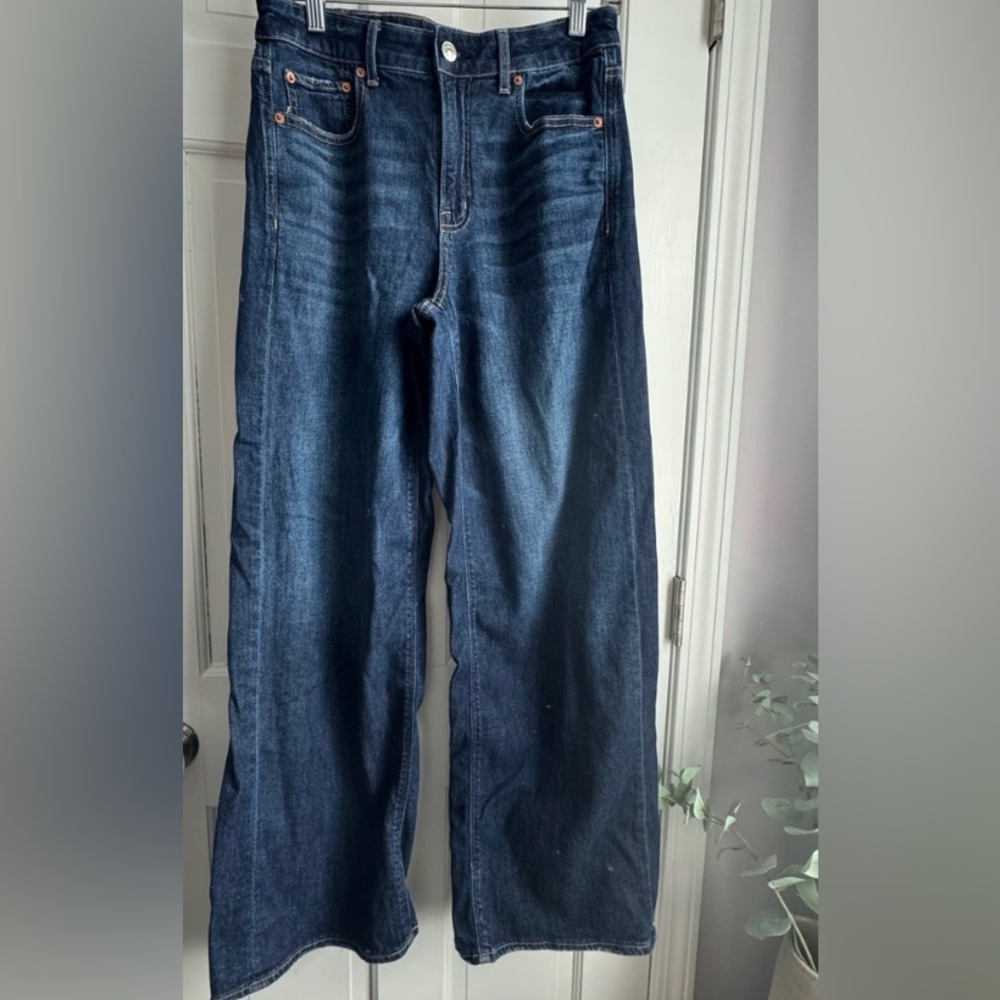 AE Dreamy Drape High Rise Super Baggy Jean size 4